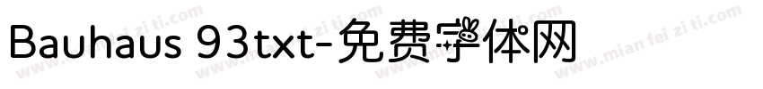 Bauhaus 93txt字体转换